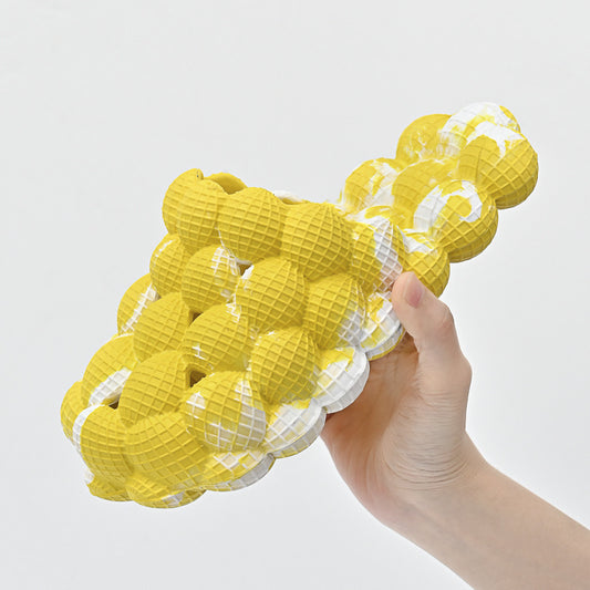 Tie Dye EVA Bubble Slides Platform Slippers Women Summer New Men Foam Sandals Flats Fashion Message Couple Designer Shoes