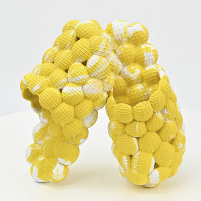 Tie Dye EVA Bubble Slides Platform Slippers Women Summer New Men Foam Sandals Flats Fashion Message Couple Designer Shoes